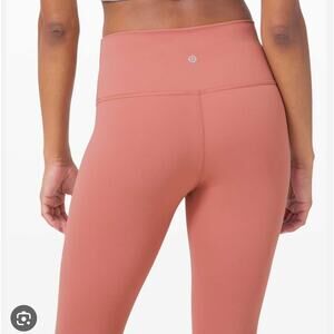 Lululemon Wunder Under High Rise Tight Full On Luxtreme Size 8 Color is Rose 25”